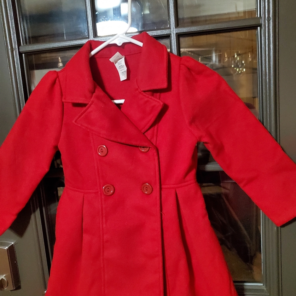 Girls Just Me Red Dress Coat,Size 6 Adorable! - Picture 4 of 5